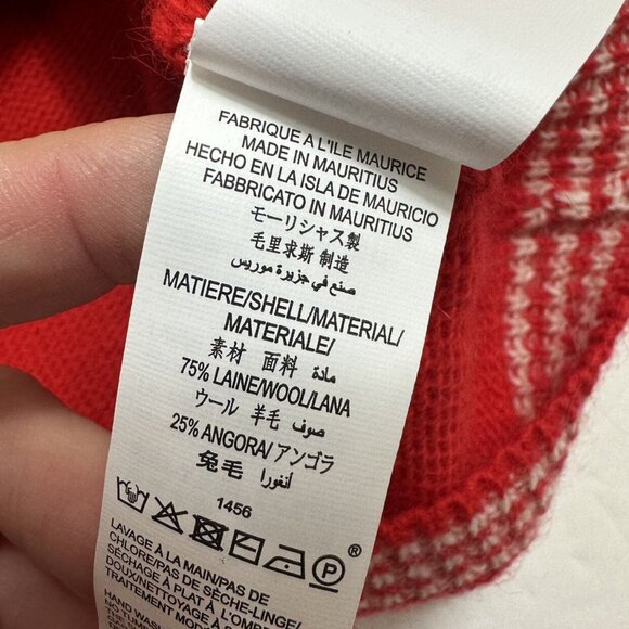 New! Bonpoint Red Lizard Wool Blend Sweater - Picture 6 of 6